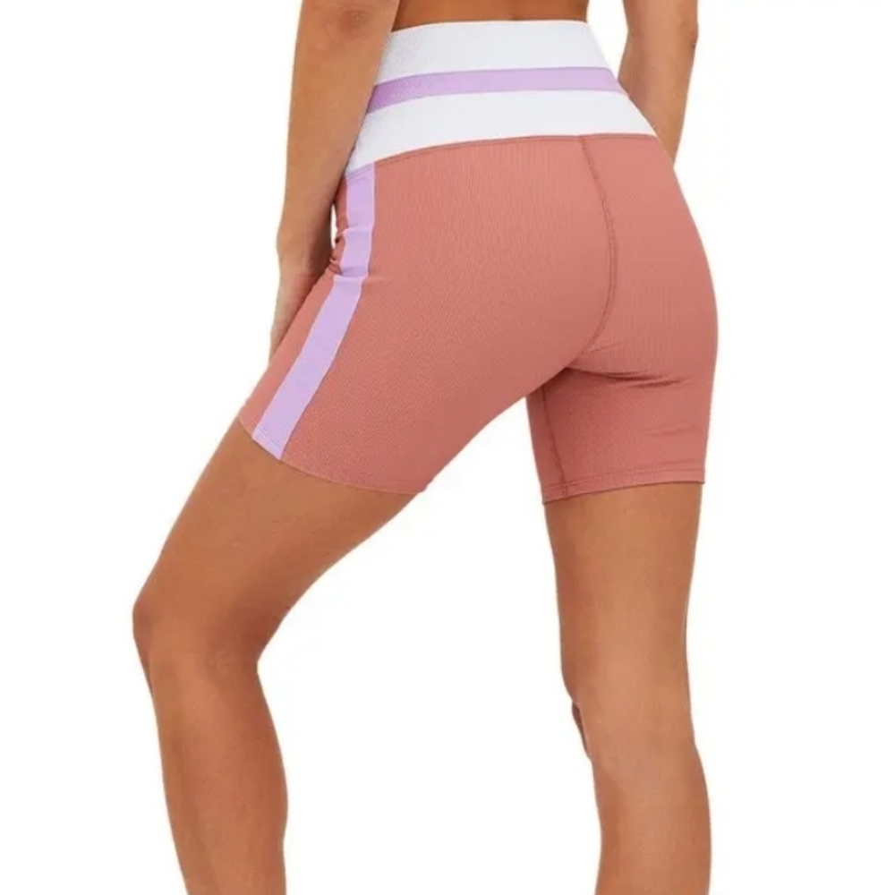 Beach Riot Samantha Rib Colorblock Bike‎ Shorts Size S - Picture 10 of 14